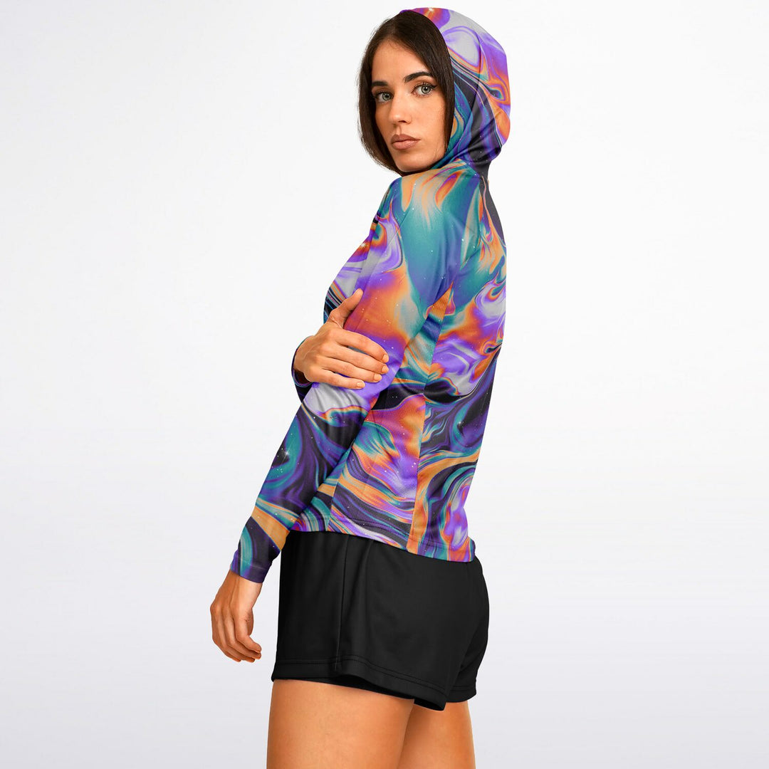 EXISTENCE Women's Long Sleeve Hooded Performance Shirt - MALA VIDA