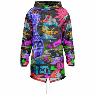 Athletic Elongated Hoodie - AOP