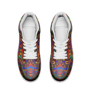 STAINED GLASS Unisex Low Top Leather Sneakers
