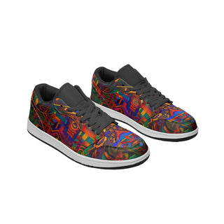 STAINED GLASS Unisex Low Top Leather Sneakers