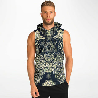 GEOMETRIC GOLD Fashion Drop Armhole Hoodie - MIL ET UNE