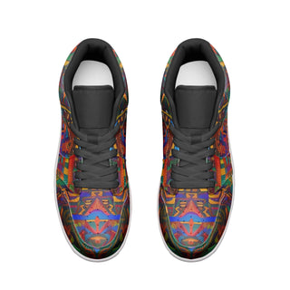 STAINED GLASS Unisex Low Top Leather Sneakers