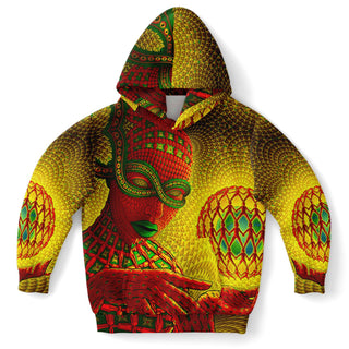 THE MOTHER Athletic Kids Hoodie - SALVIA DROID