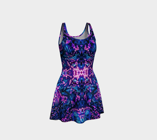 PSY INK BLOT FLARE DRESS