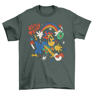 Psychedelic trippy mushroom t-shirt
