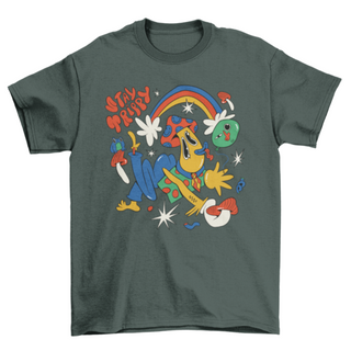 Psychedelic trippy mushroom t-shirt