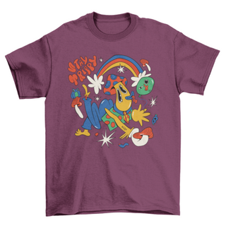 Psychedelic trippy mushroom t-shirt