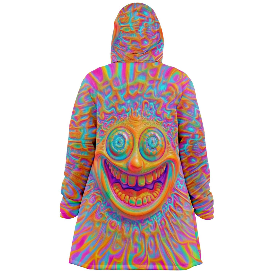 SMILEY FACE Microfleece Cloak - ACIDMATH AI