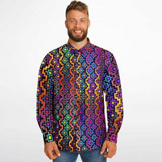 RAINBOW HEALING Long Sleeve Button Down Shirt - AOP | HAKAN HISIM