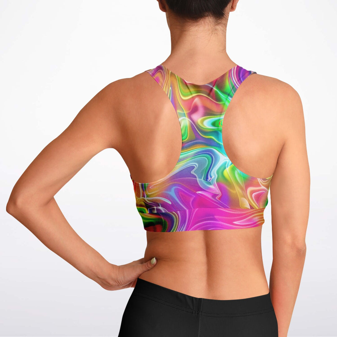 UR GLOWING Padded Sports Bra - ACIDMATH AI