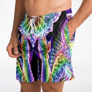 GIFTS OF NATURE Athletic Shorts - SALVIA DROID