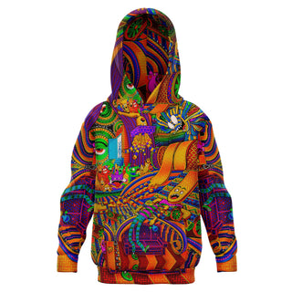 CONDUCTOR OF CONSCIOUSNESS Athletic Kids Hoodie - SALVIA DROID