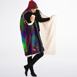 PADWAN Hooded Blanket Sherpa - SALVIA DROID