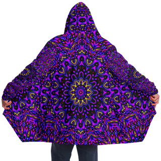 Fuchsia Fields - Imran -Microfleece Cloak - AOP