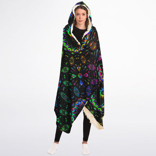 CIRCLES Hooded Blanket Sherpa - PSYCHEDELIC POUR HOUSE