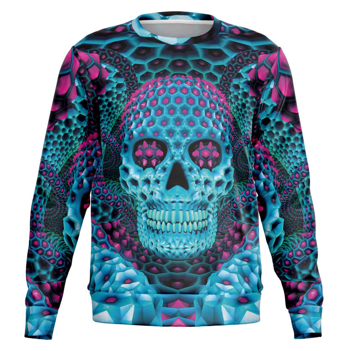 CYAN SKULL Fashion Sweatshirt - AOP | PSYPEPPER