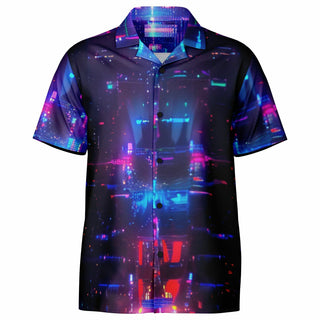 NIGHTSKILLS Spread Collar Short Sleeve Button-Down Shirt