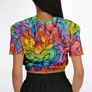 ALL LOVE Fashion Cropped Short Sleeve Sweatshirt - ARTFOOL