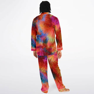 FIBRES Men's Satin Pajamas - ACIDMATH AI