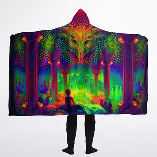 PADWAN Hooded Blanket Sherpa - SALVIA DROID