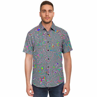 ACID Short Sleeve Button Down Shirt - HUBERT SOLCZYNSKI