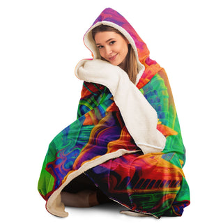 NEON LAND Hooded Blanket - SALVIA DROID X ACIDMATH AI