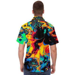 WASTED TIMES Short Sleeve Button Down Shirt -GEOGLYSER