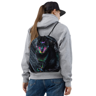 DARK KITTY Drawstring bag | HUBERT S