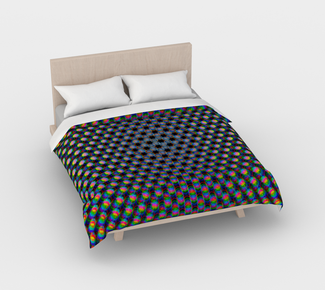 Black Stars & Hexagons | Duvet Cover | PatternNerd