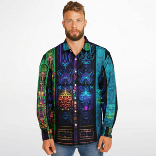 BARDO VIBES Long Sleeve Button Down Shirt - ACIDMATH AI