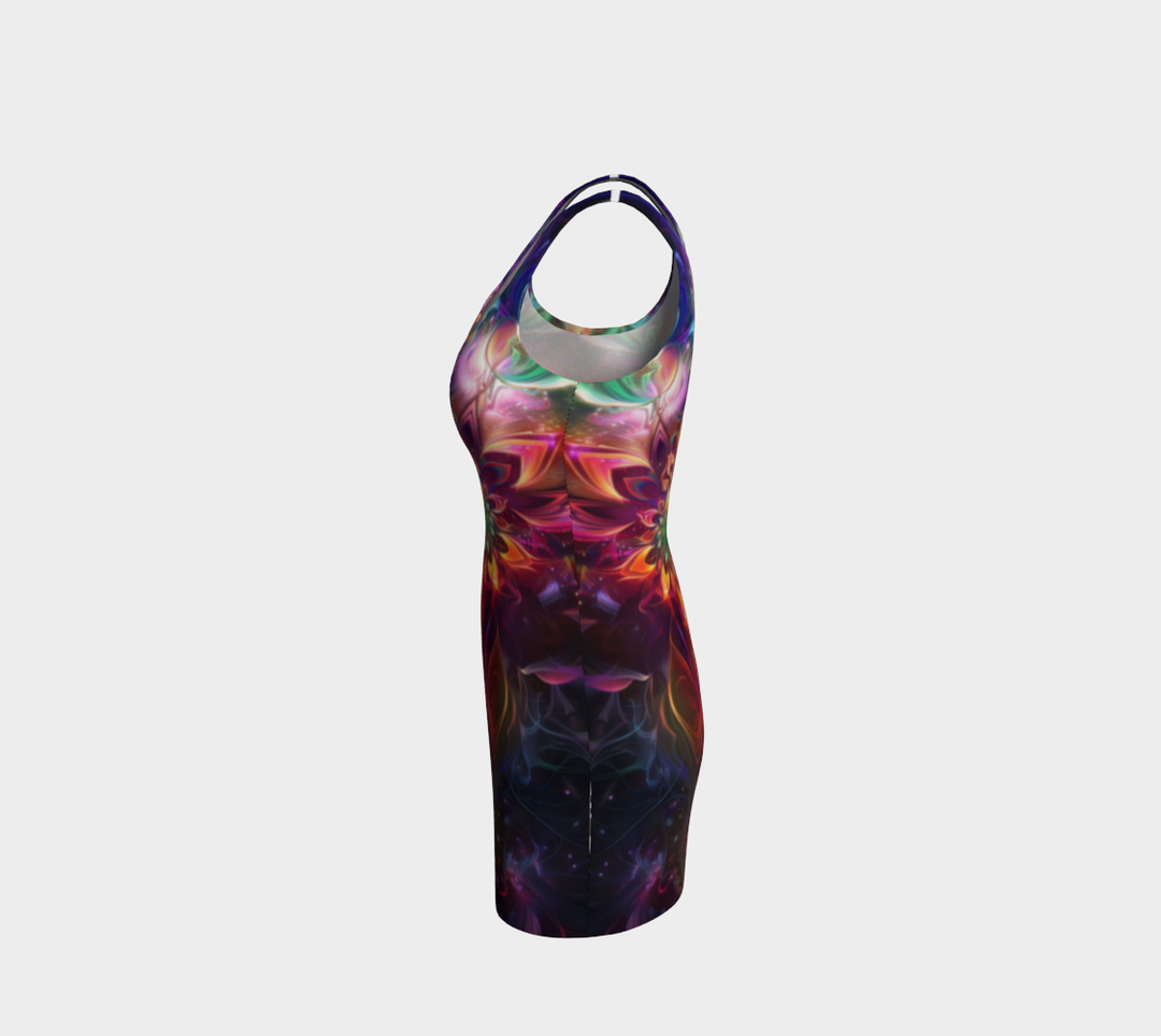 LOTUS BLOOM BODYCON DRESS  | ACIDMATH AI