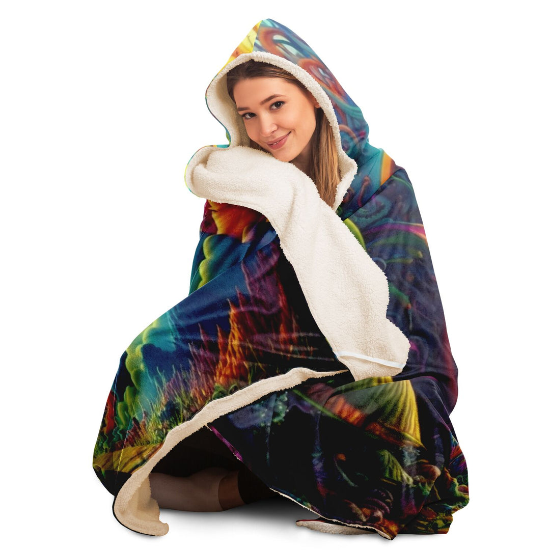 BEAUTY DAY Hooded Blanket - AOP | ACIDAMTH AI