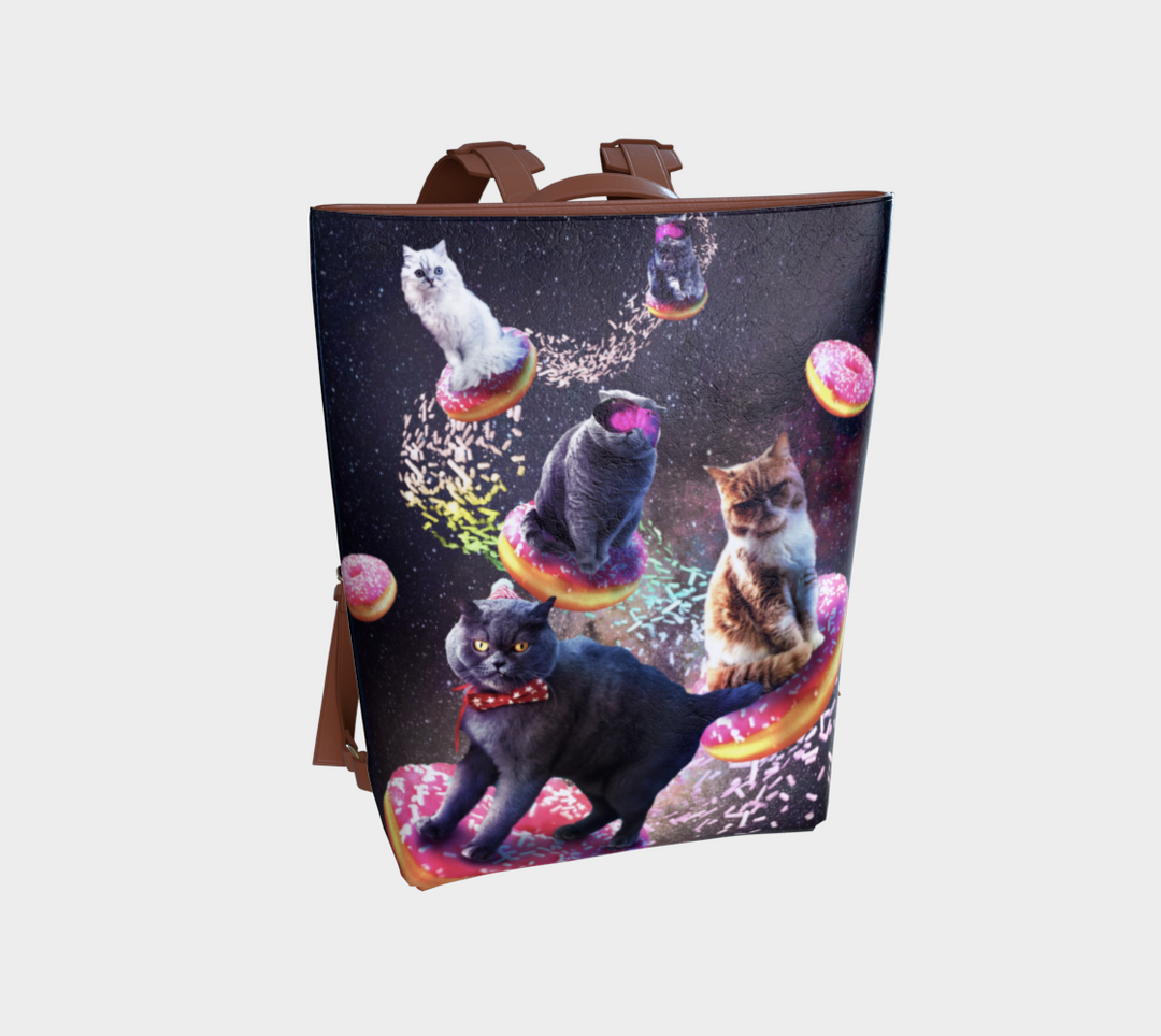 KITTY DONUTS VEGAN LEATHER BACKPACK