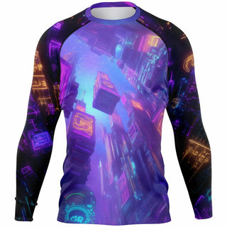 DMT CUBIC DIMENSION Men's Rashguard - ACIDMATH AI