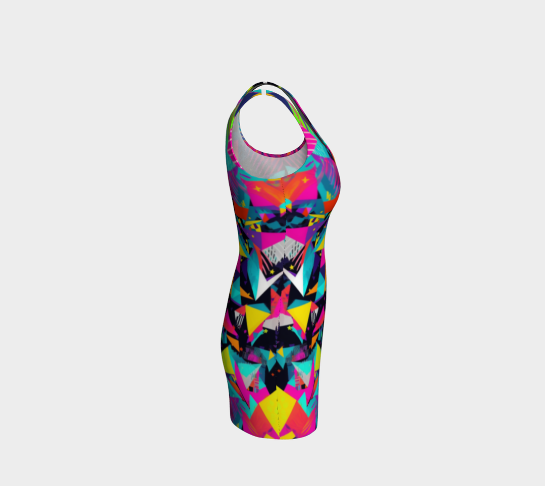 FRAGMENTS BODYCON DRESS  | ACIDMATH AI