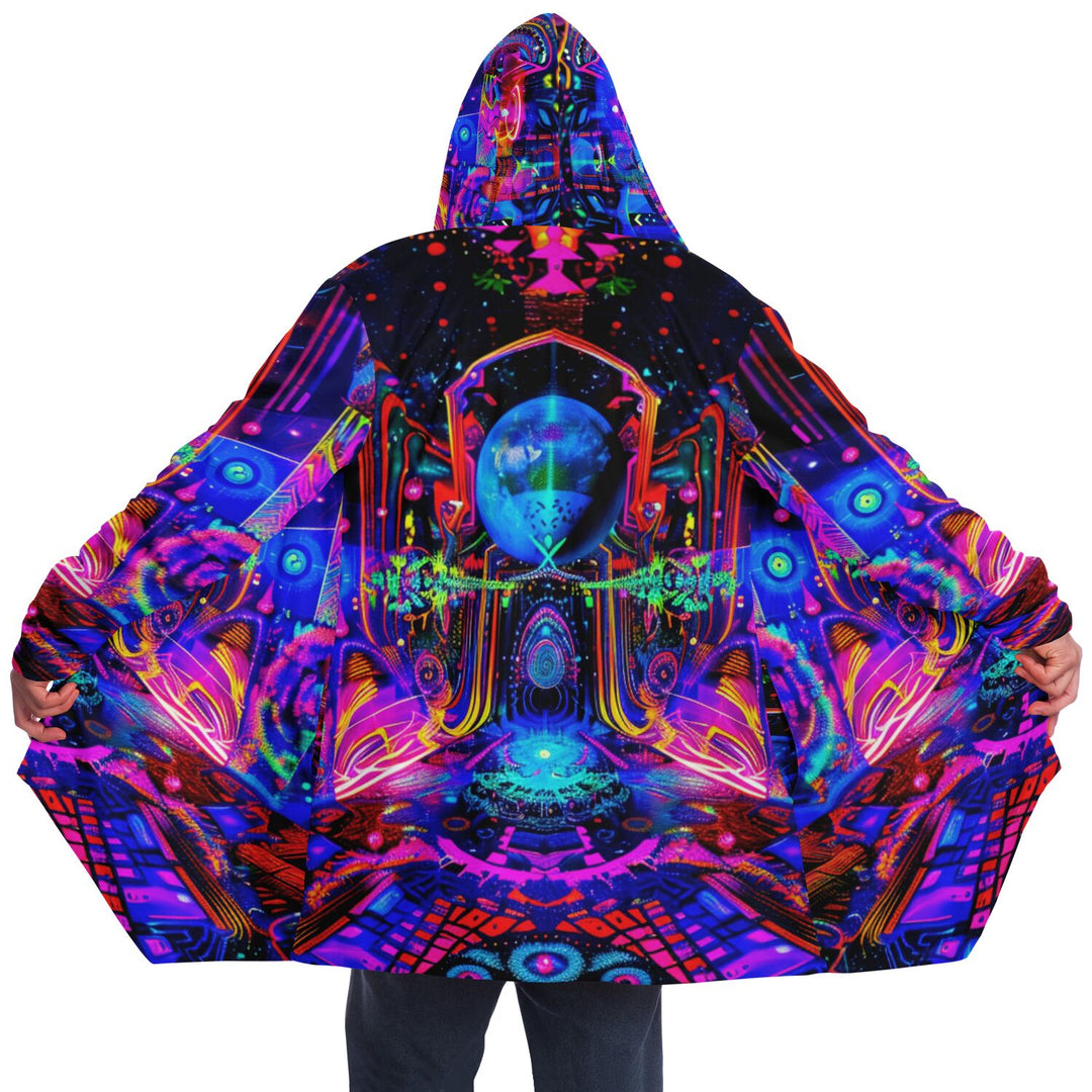 DEEP COSMOS Microfleece Cloak - ACIDMATH AI