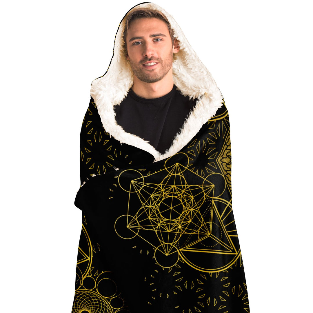PLATONIC GOLD Hooded Blanket - YANTRART