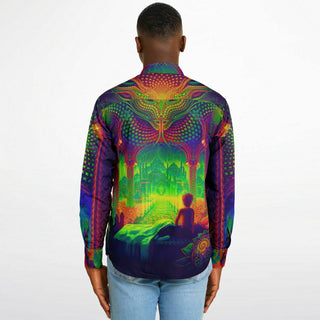 Long Sleeve Button Down Shirt - AOP