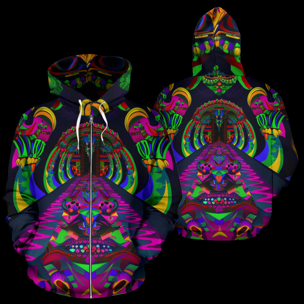 DMT JESTER ZIPPER HOODIE | ACIDMATH AI