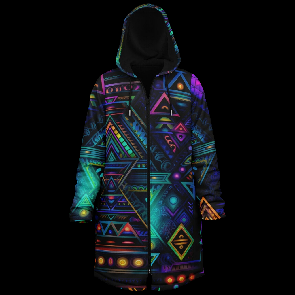 CYBER NIGHTS Zipper Cloak - ACIDMATH AI