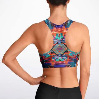 HATCHES Padded Sports Bra - LACHLAN WARDLAW X ACIDMATH AI