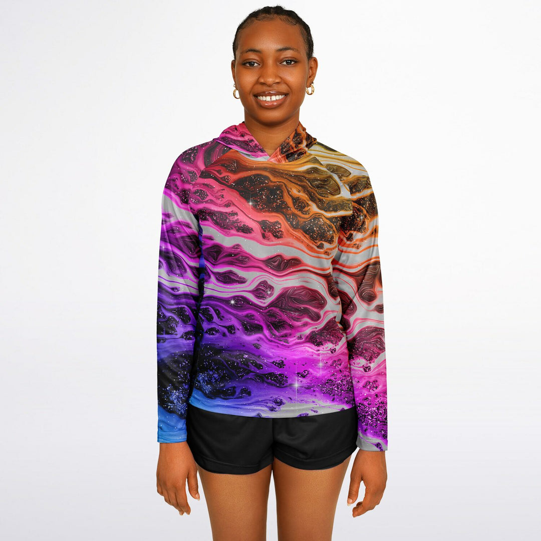 CALL ME BACK Women's Long Sleeve Hooded Performance Shirt - MALA VIDA