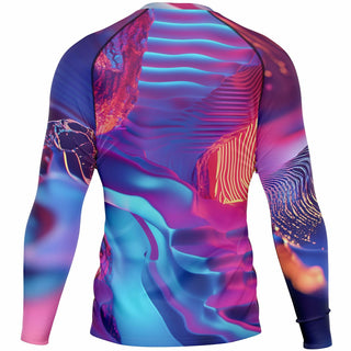 LSD SOUNDSCAPE Men's Rashguard - ACIDMATH AI