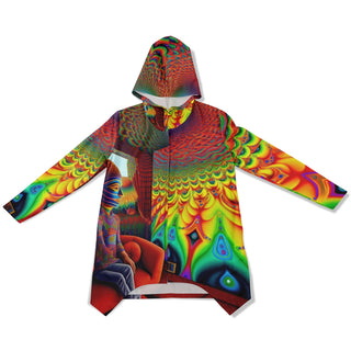 PLASTIC BURNING Heavyweight Elongated Cloak - SALVIA DROID x ACIDMATH AI