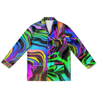 RAINBOW RIFT Men's Satin Pajamas | Psychedelic Pour House