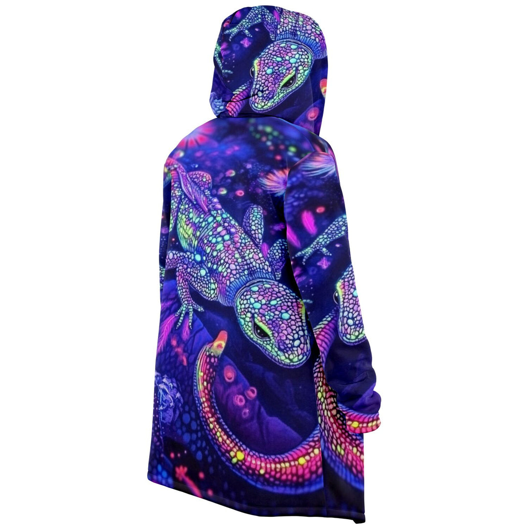 TRIP LIZARD Microfleece Cloak WITH BLACK FUR - ACIDMATH AI