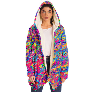 PSY SWIRL Microfleece Cloak - AOP | ARTDESIGNWORKS