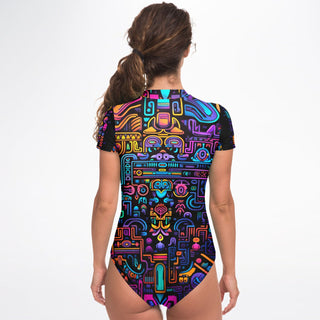 SWIRLING Bodysuit Short Sleeve - AOP