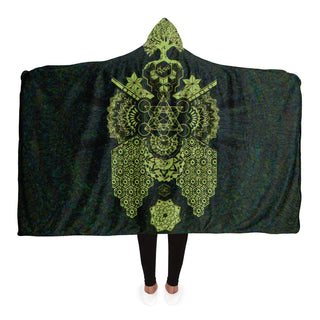 GREEN GEOMETRIC Hooded Blanket - MIL ET UNE