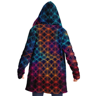 RAINBOW FLOWER Microfleece Cloak | ACIDMATH AI